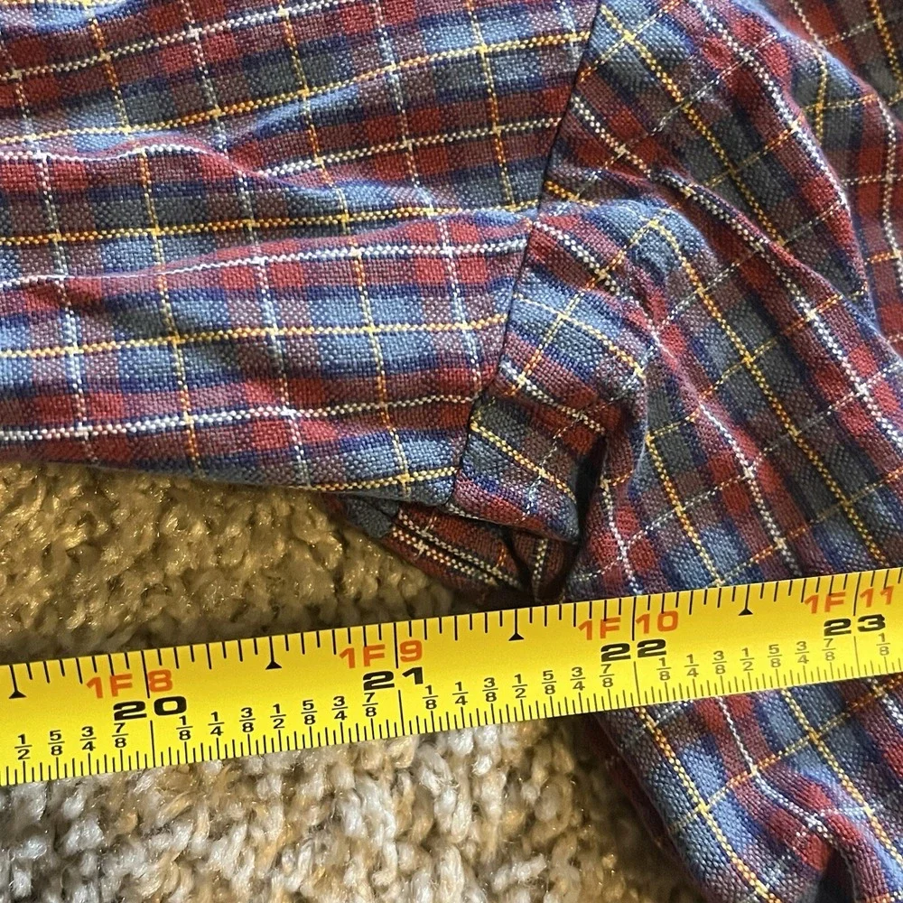 Polo Ralph Lauren Plaid Shirt Men 4XB‎ Blue Multicolor Pony Yellow Long Sleeve